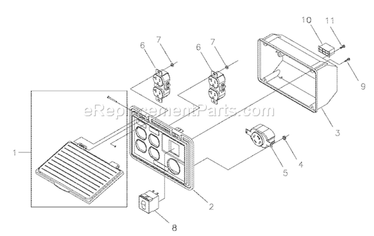 Page B Diagram and Parts List for 030333-0  Briggs and Stratton Generator